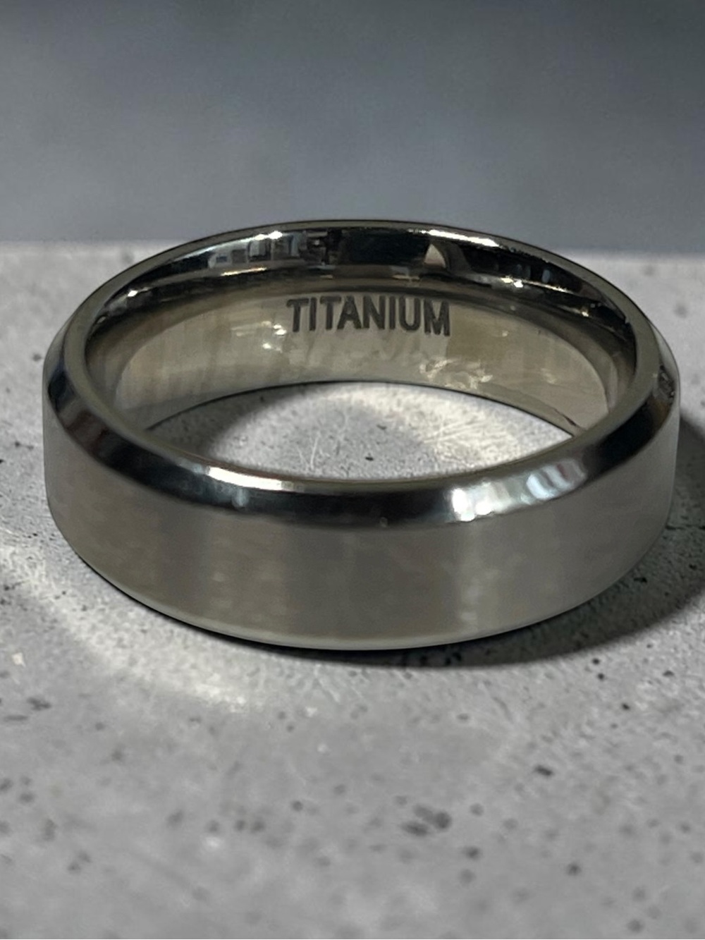 Titanium Brushed Band Ring Size 6.25 Unisex Wedding Promise